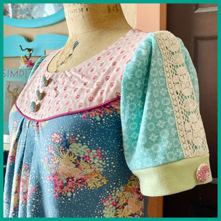 A picture that represents something you can make in Developing Sewing Skills - a colorful summer top made from coordinating fabrics. The picture links to the page describing the Developing Sewing Skills lesson.